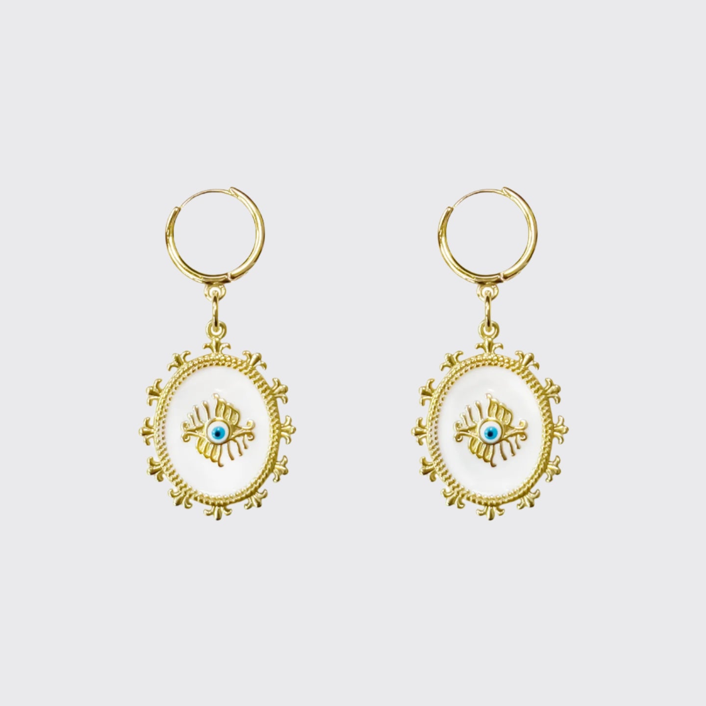 Spiritual Symbol Golden Short Dangle Earrings