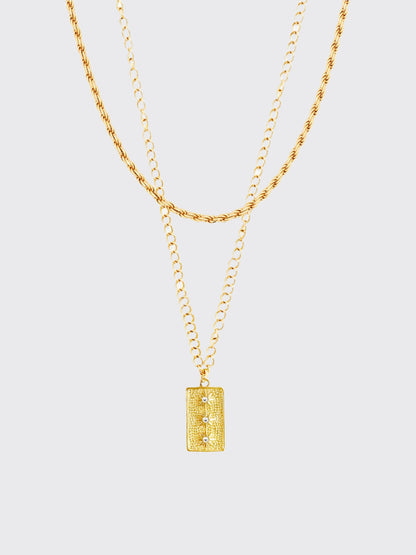 Golden Star Charm Layered Necklace